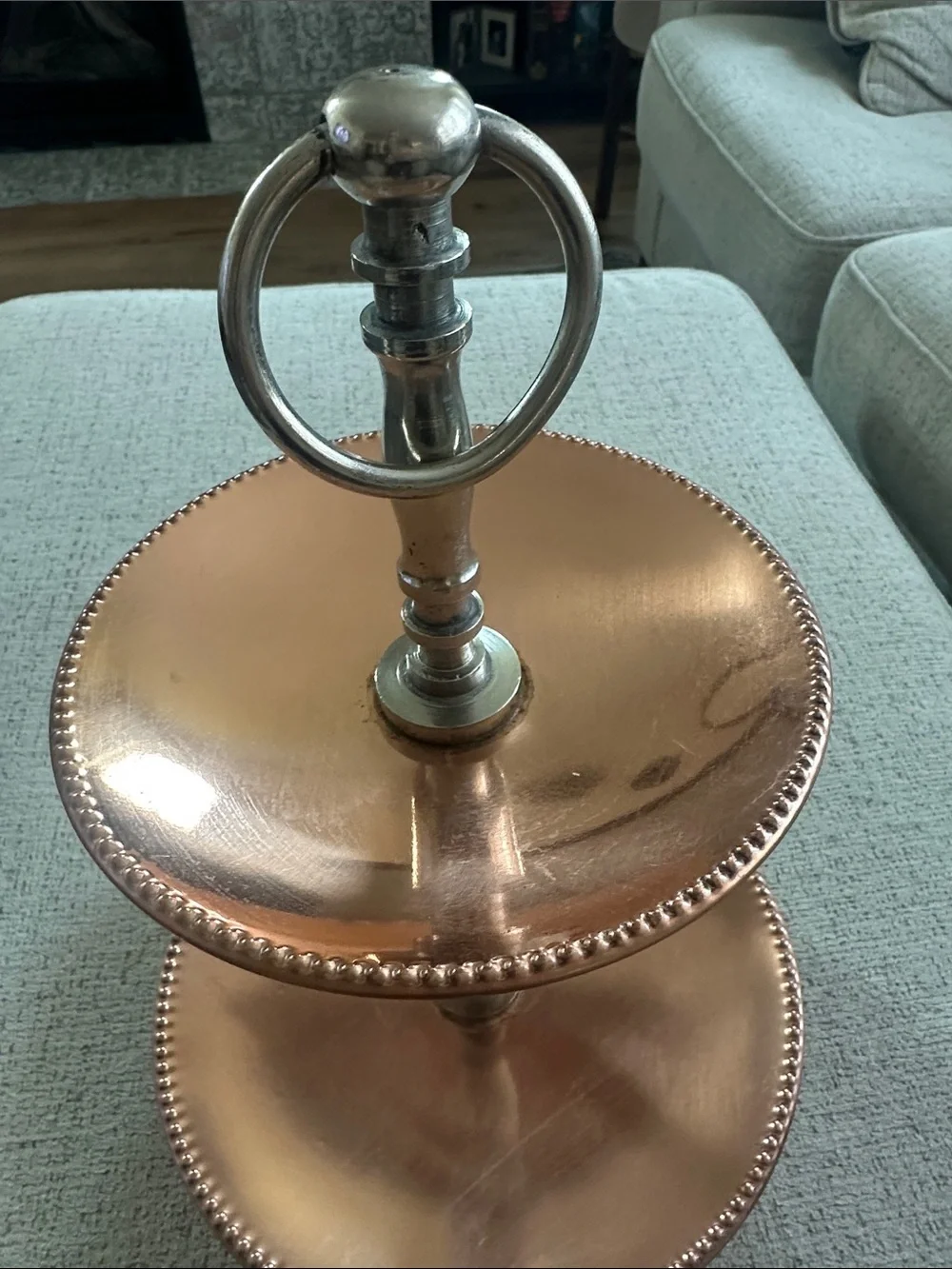 Two-Tier Afternoon Tea Copper Finish